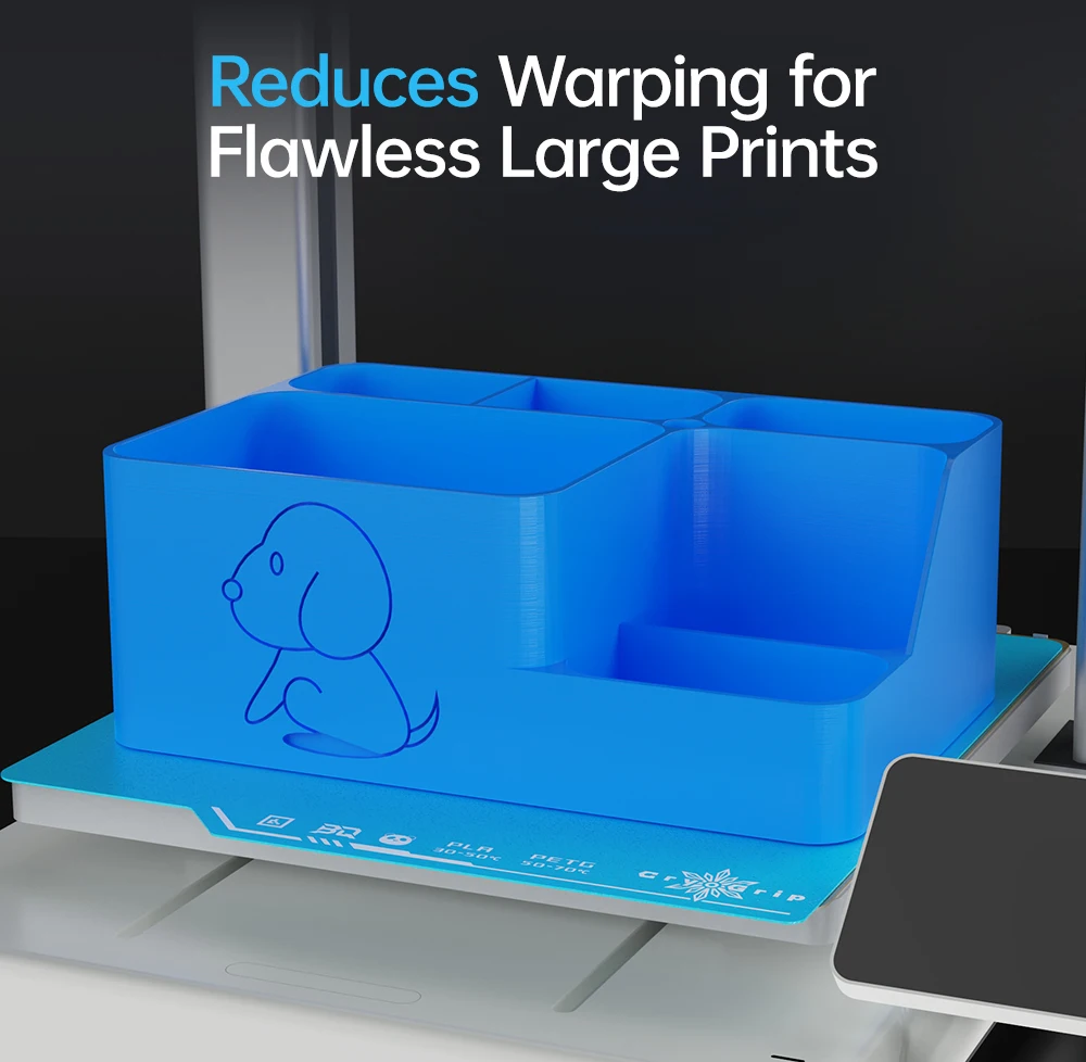 BIQU Panda Build Plate CryoGrip Pro Glacier/Frostbite Spring Steel 2-Sided Textured for BambuLab P1P P1S P2S A1 X1 3D Printer