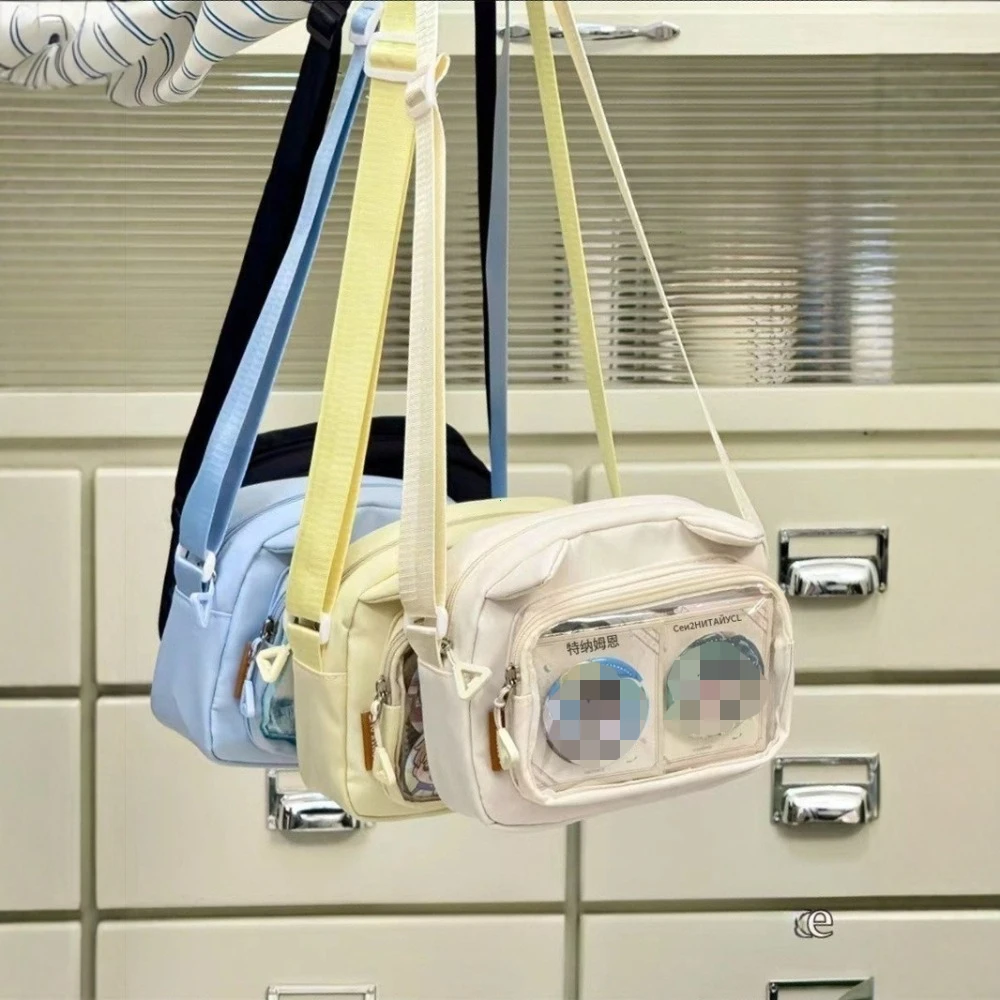 اليابانية Harajuku لطيف الفتيات Y2K شفافة الكرتون Ita حقيبة Ulzzang دمية حقيبة تنوعا حقيبة كروسبودي عادية الهاتف المحمول SUмка #3