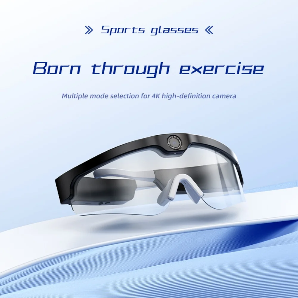 4K HD Camera Smart Sunglasses Waterproof Outdoor Sports Video Recording Bluetooth Touch Control Multifunctional Wearable Glasses