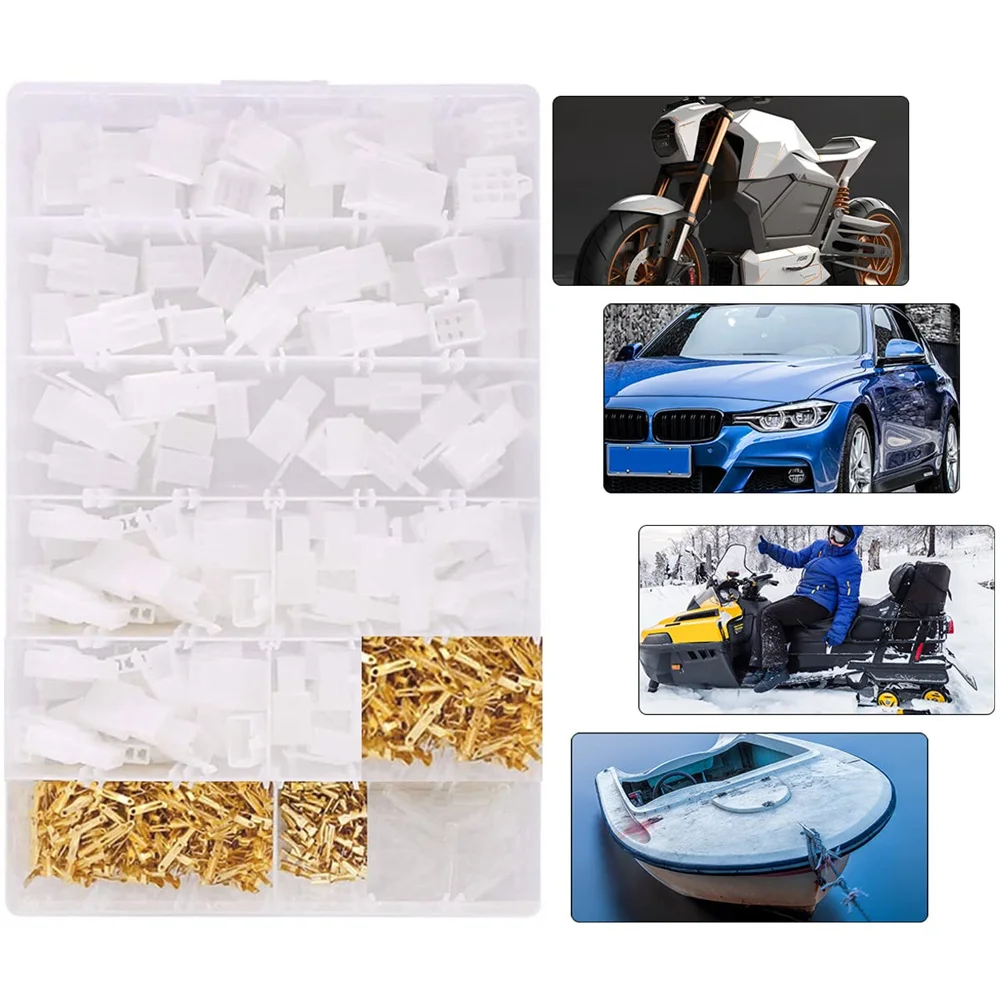 

720 pieces of wire connector kit, 2.8mm 2 3 4 6 9-pin motorcycle electrical connector, marine pin crimping terminal block