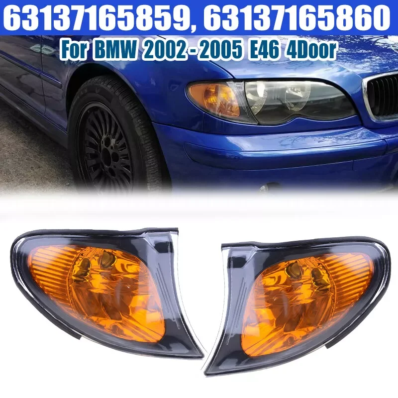 

Car Turn Signal Light For BMW 3 Series E46 4-door 318i 320i 325i 330i 2002-2005 Corner Marker Parking Light Lamp No Light Bulbs