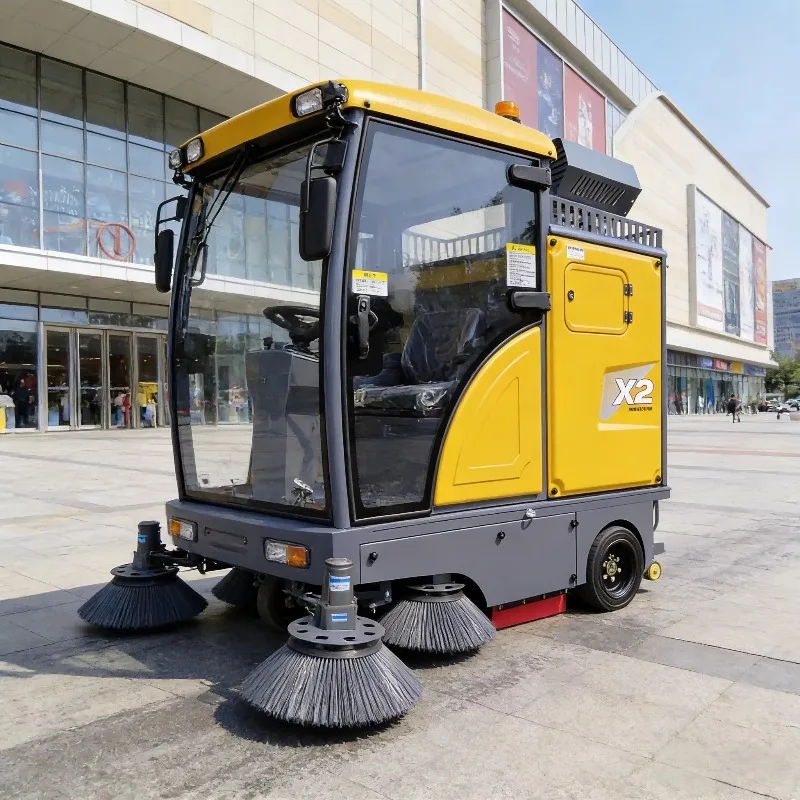 Customized Hot-Selling Outdoor Ride-On Electric Sweeper Labor-Saving Water Vacuum Broom Motor Pump 48V 100Ah Battery