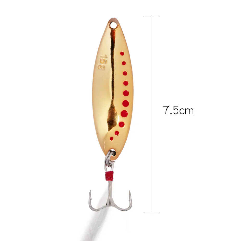 Leech Spinners Spoon Lures 7.5g-20g Artificial Metal Vib Bait With Feather Hook Fishing Tackle for Bass Pike Perch pesca lure