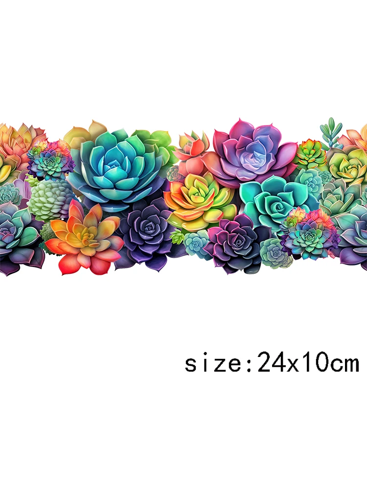 LETOP 1PCS Colorful Flower Custom Sticker Label Dtf Uv Glass Uvdtf Wraps Waterproof UV DTF Cup Wrap Transfers Transfer Printing