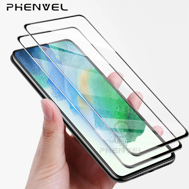 For Galaxy S21 FE Glass Premium Tempered Glass Screen Protector For Samsung Galaxy S21 FE Full Cover Protective Glass