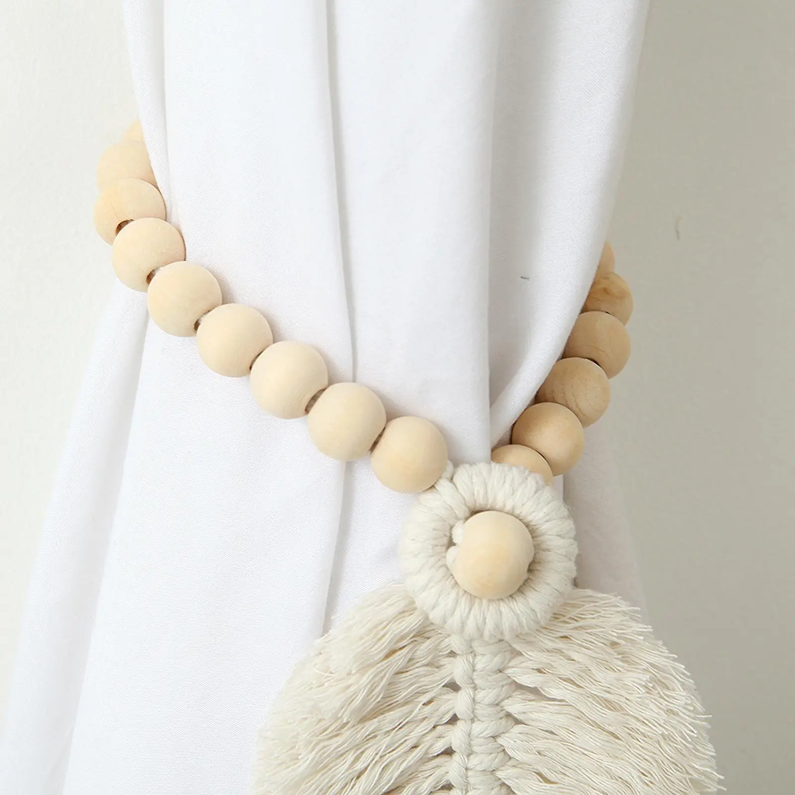 Attaches de rideaux en macramé naturel, accessoires décoratifs, supports de rideaux, sangles, cordes, attaches à perles pour la décoration intérieure, style campagnard