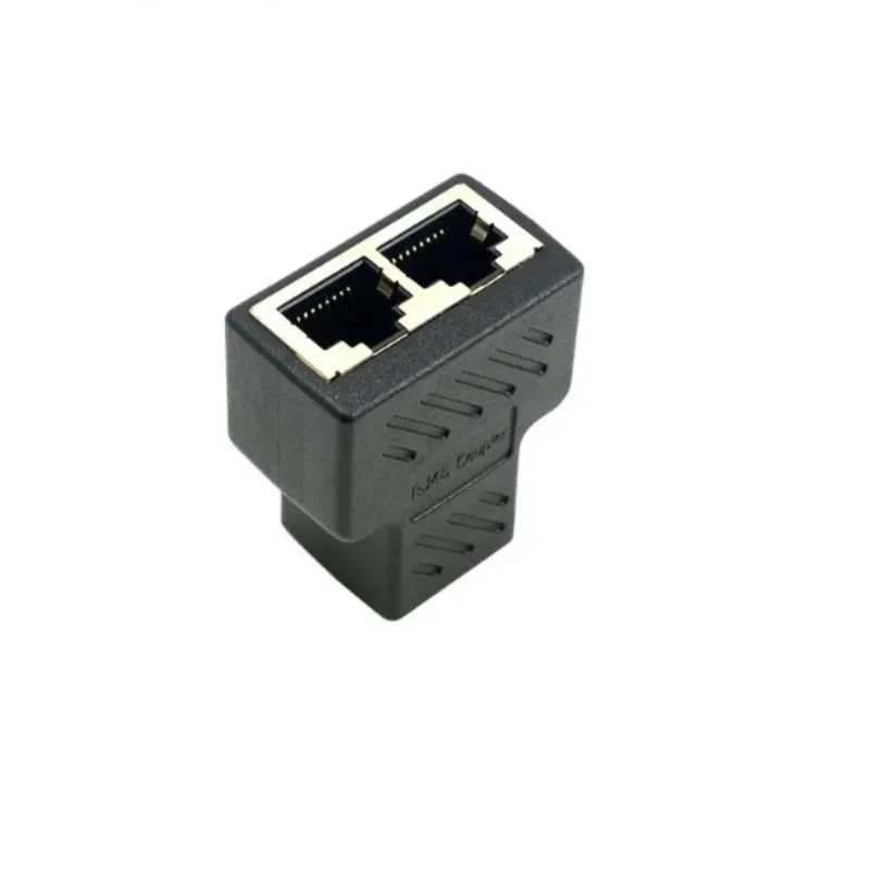 rj45 female coupler network splitter double cable 1 to 2 way lan rj45 ethernet port extender plug connector adapter