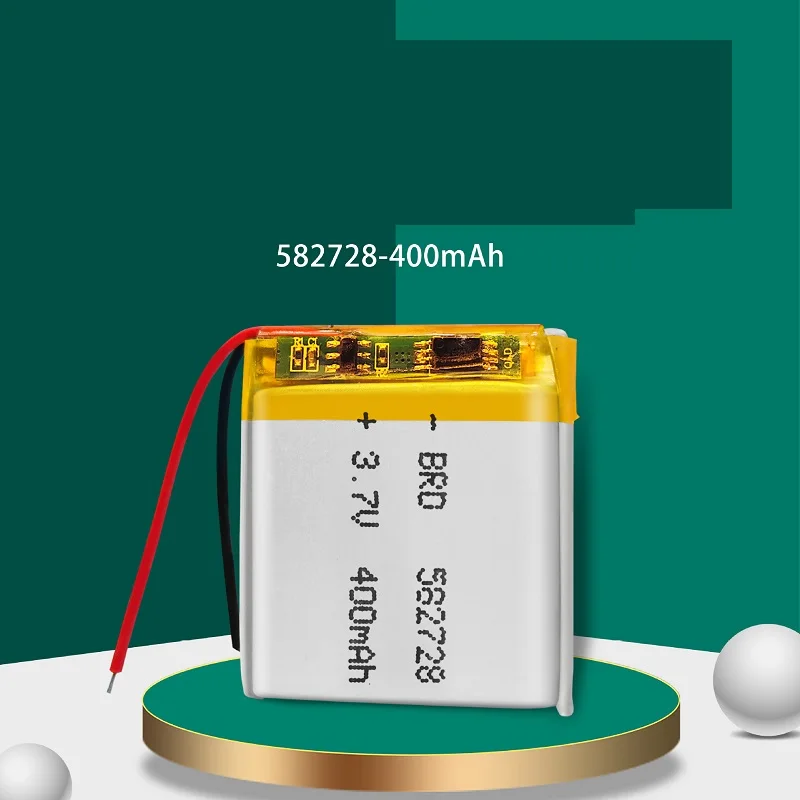 582728 3.7V 400mAh Rechargeable Lithium Polymer Battery For MP3 MP4 GPS Smart Watch Bluetooth Speaker Headset Li-ion Cell 582828