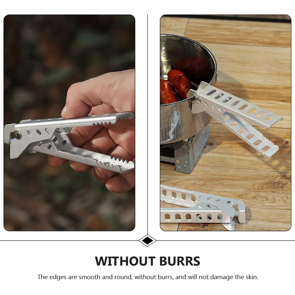 

1pc Anti Scalding Pot Clips Aluminum Alloy Grippers Holders Camp Cookware Clamp Outdoor Oven Plate Heat Resistant Pan