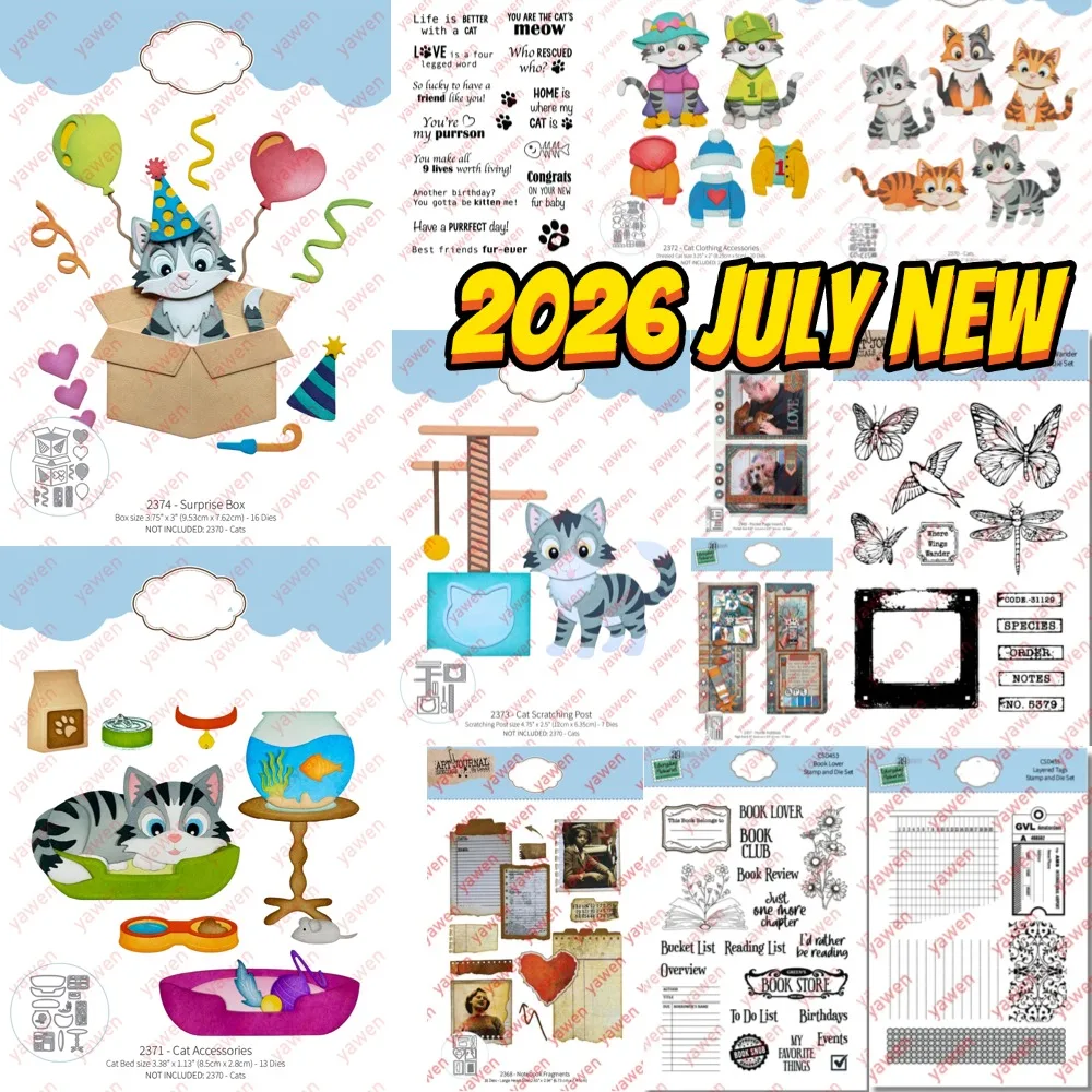 2026 New Cute Little Cat Metal Cutting Dies For Craft Embossing Make Paper Greeting Card Making Template DIY Handmade