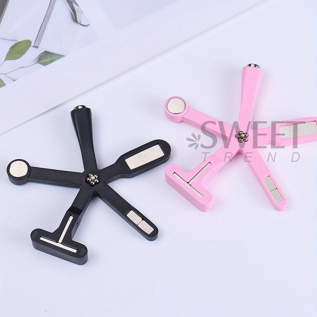Multi-Function 6 in 1 Cat Eye Nail Magnet Tools Flowers Heart French Line Effect Magnet Plates Pen Manicure Magnetic Accessories