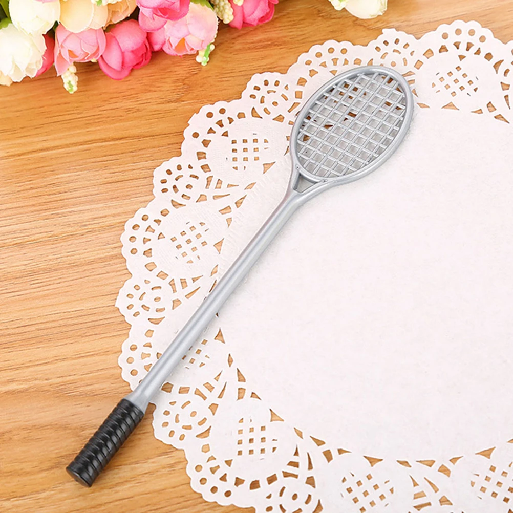 

24pcs Badminton Racket Gel Pen Cute Office Colorful Pens Girls Ballpoint Mini Grid Design Writing Tool Students Teachers Gifts