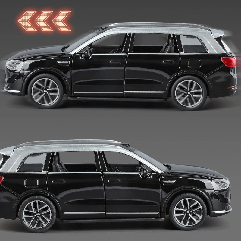 1:32 AI A M9 nueva energía SUV alta simulación Diecast Metal aleación modelo coche sonido luz tirar hacia atrás colección niños juguetes regalos