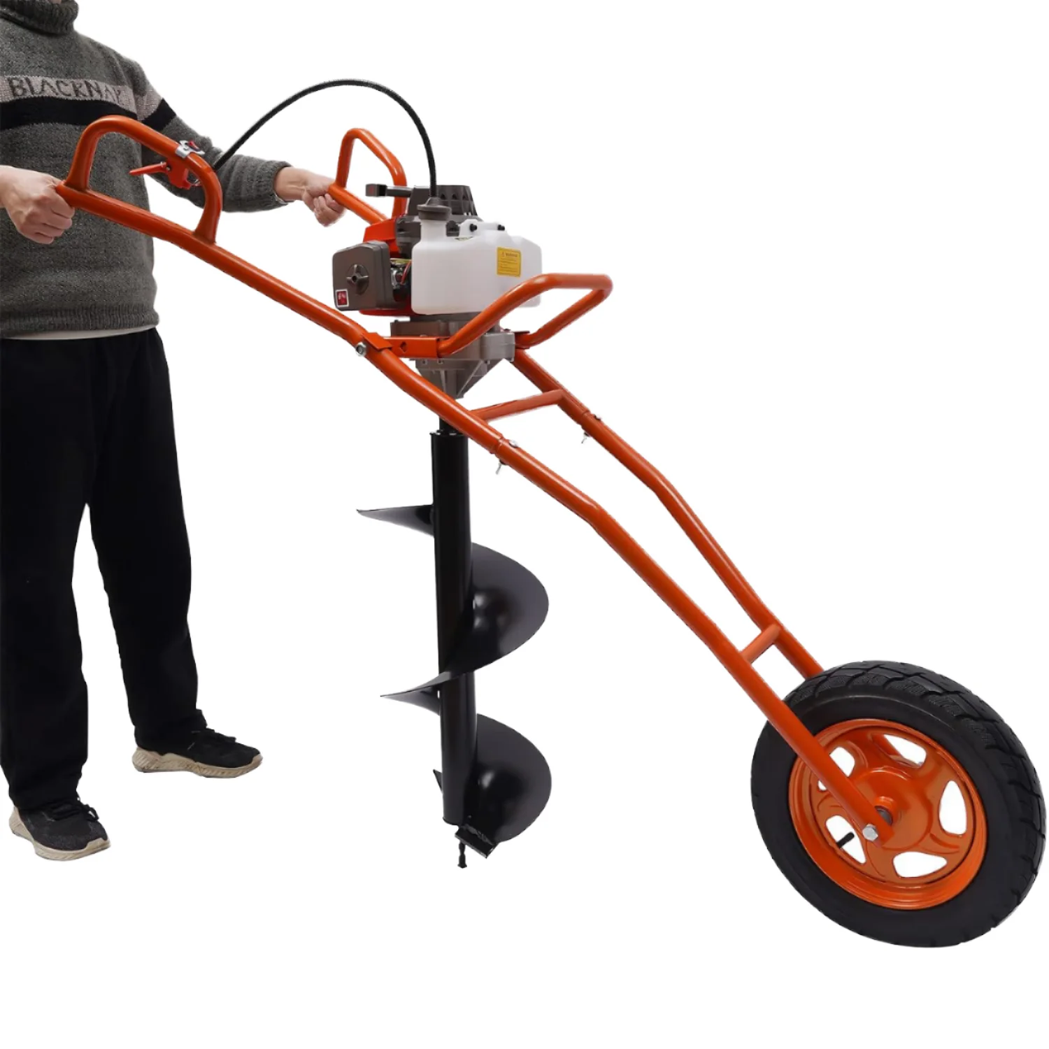 Wholesale High Power 52cc Mobile Multipurpose Auger Heavy Duty Industrial  Ground Drilling Rig 4-Stroke 120MM Max Drill Size
