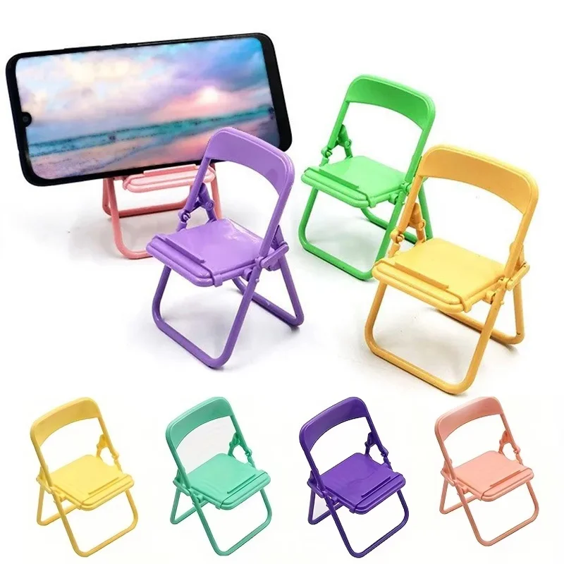 

Портативный кронштейн для мобильного телефона, милый креативный настольный мини-стул, подставка для телефона, складной ленивый держатель, кронштейн для смартфона для iPhone