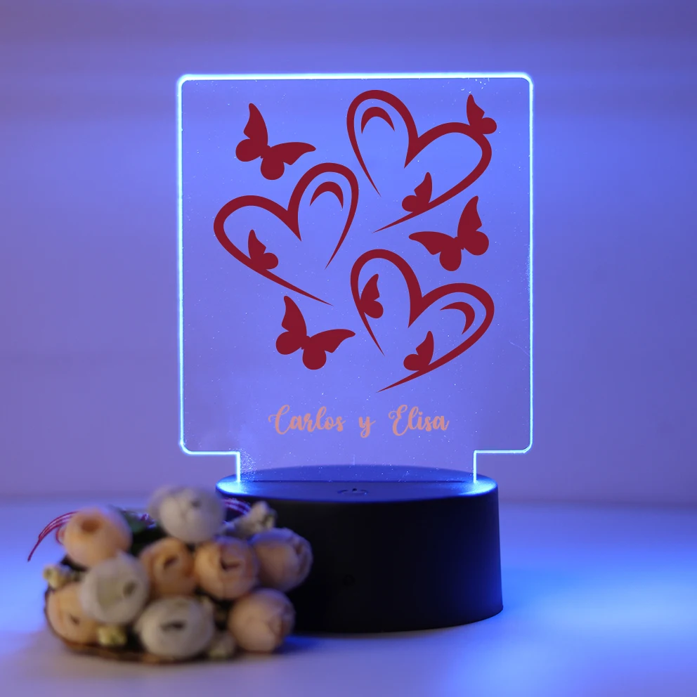 

Personalized Custom Love Beauty Night Light 3D Illusion Lamp Gift For Kids Decoration Children'S Gift