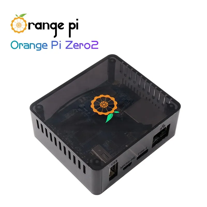 Chip Orange Pi Zero 2 1GB Allwinner H616 con custodia in ABS 5V 3A Type-C Power Supply Run Android 10 Ubuntu Debian OS Single Board