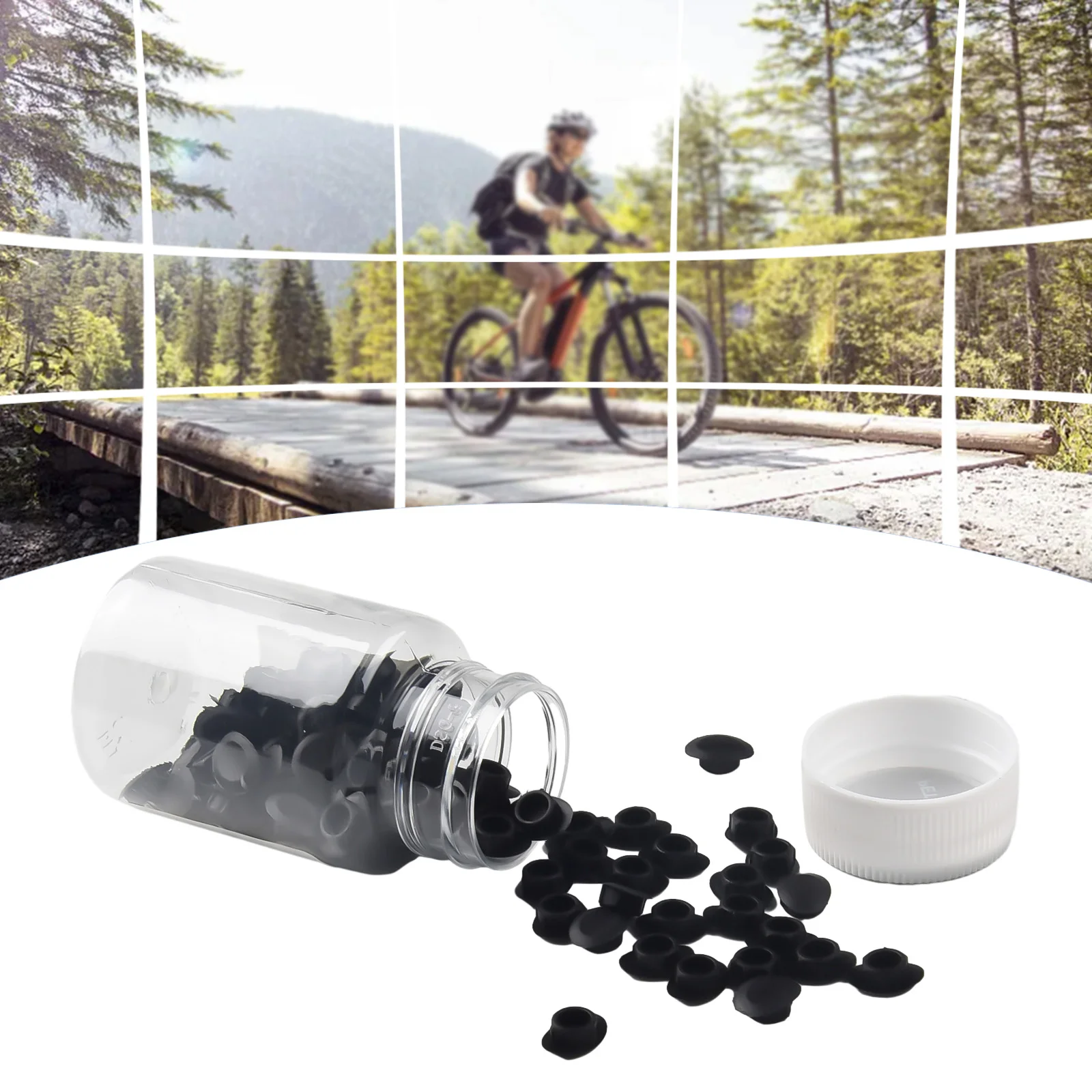 

100 Pcs Eyelet Rim Cap For Road Bike MTB Bicycle Wheel -Caps Wheel Rim Protectors Steel Ring Hole Plugs Vehicle Parts