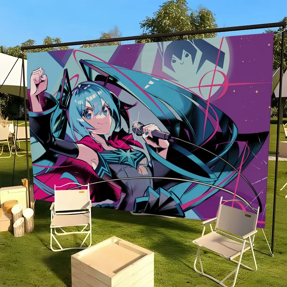 Musical artist H-Hatsune M-Miku flag For Picnic Party Camping Banner Outdoor Atmosphere Cloth