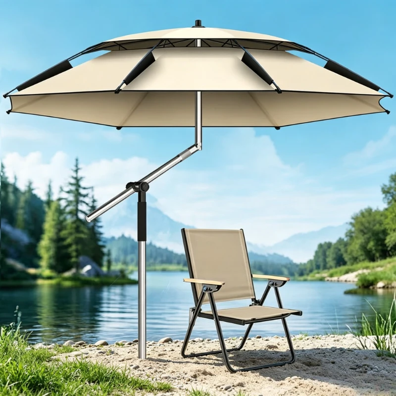 Outdoor Camping Umbrella - مظلة صيد مطلية بالألوان مع مظلة