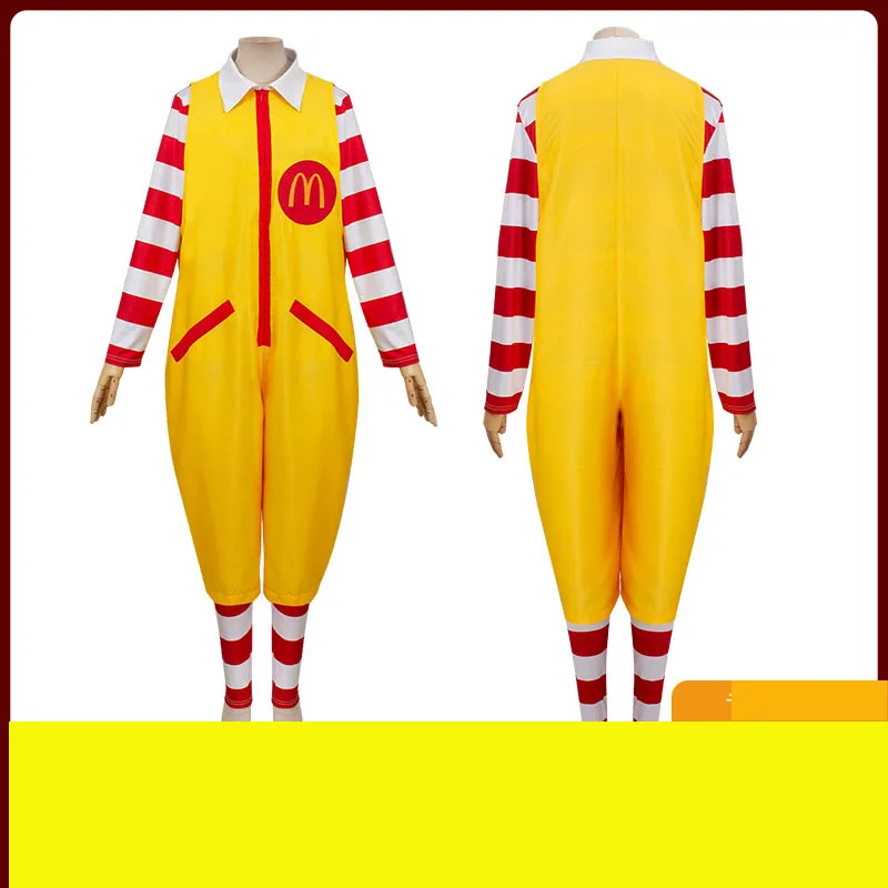 

New Carnival Role Playing Costumes Party Stage Adult Boys and Girls Performance Costumes Halloween Parent Child Yellow Clown Cos