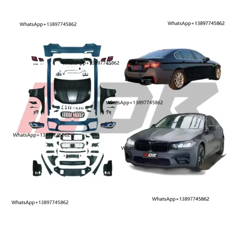 

Peiqi BR A-Body Kit for 5 Series 2011-2017 F10 Facelift to 2023 G30 M5 Style Hood Headlight Bumper Grille Fender Taillight Auto