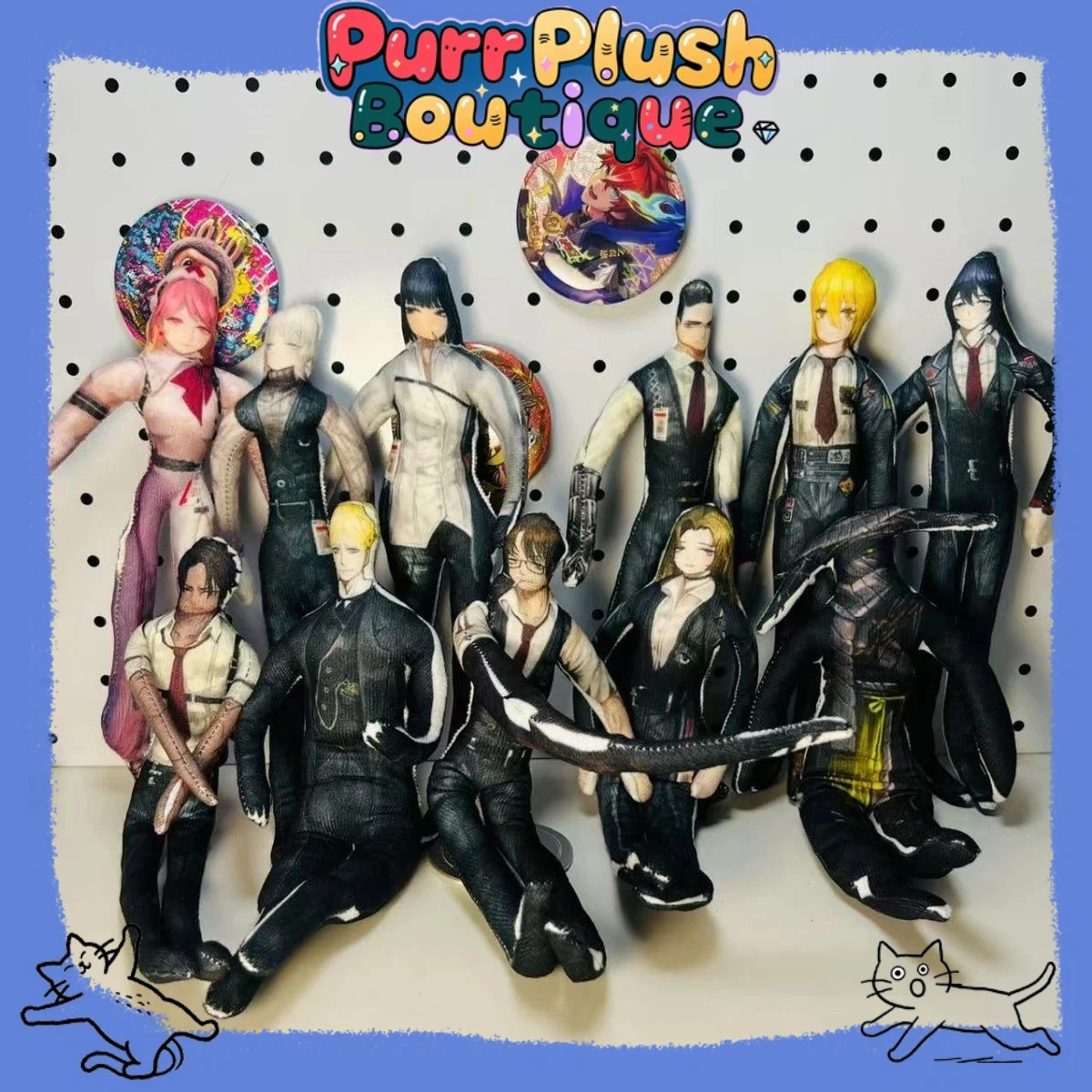 28cm Doll Action Twist Hung Plush Dolls Anime Limbus Company Honglu Don Quixote Heathcliff Faust Abstract Wire Doll With Bone