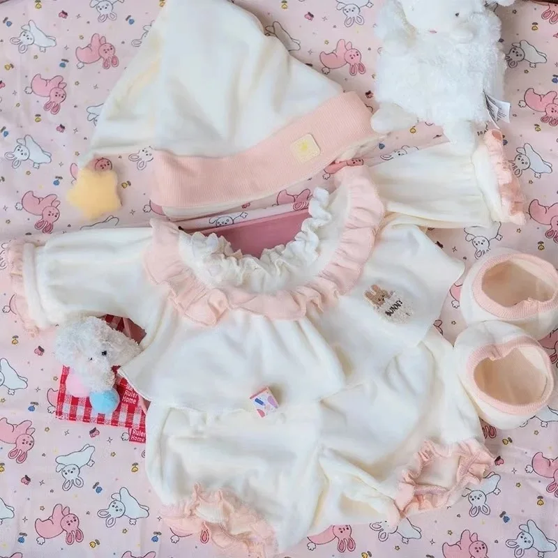 ملابس دمى Shulei مقاس 40 سم، بيجامة دمية قطنية قطيفة، وضعية الجلوس، سمات تنكرية، بدلة بديلة للدمية