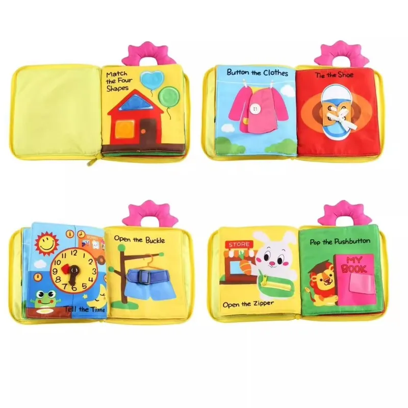 

100% Safe Ring Paper Books Baby Story Book Early Education Puzzle Cloth Book Learn To Wear Clothes Book Baby Brithday Gift