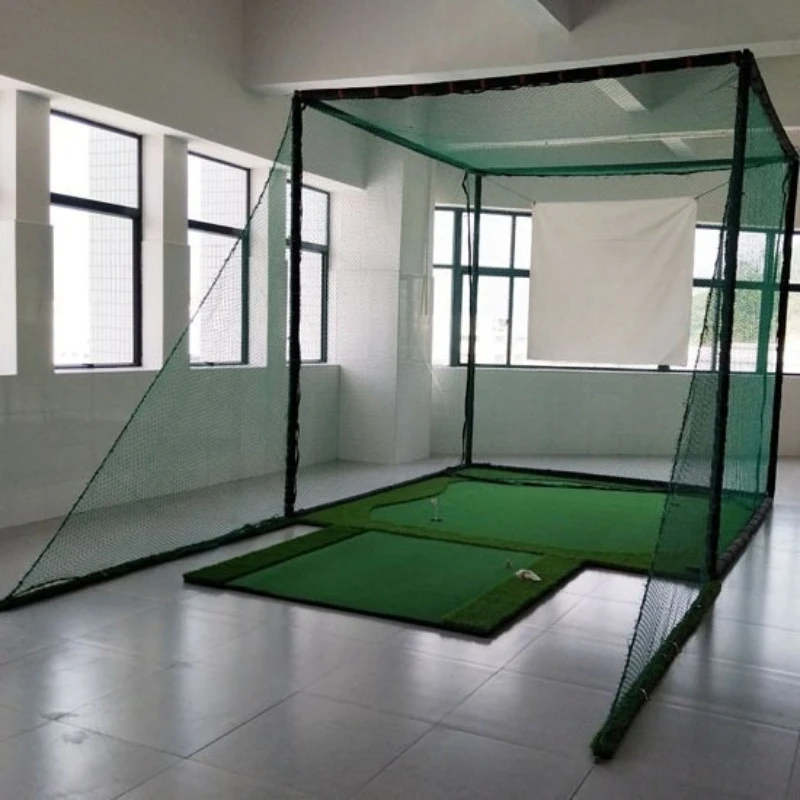 

Golf practice net indoor husband practitioner swing office