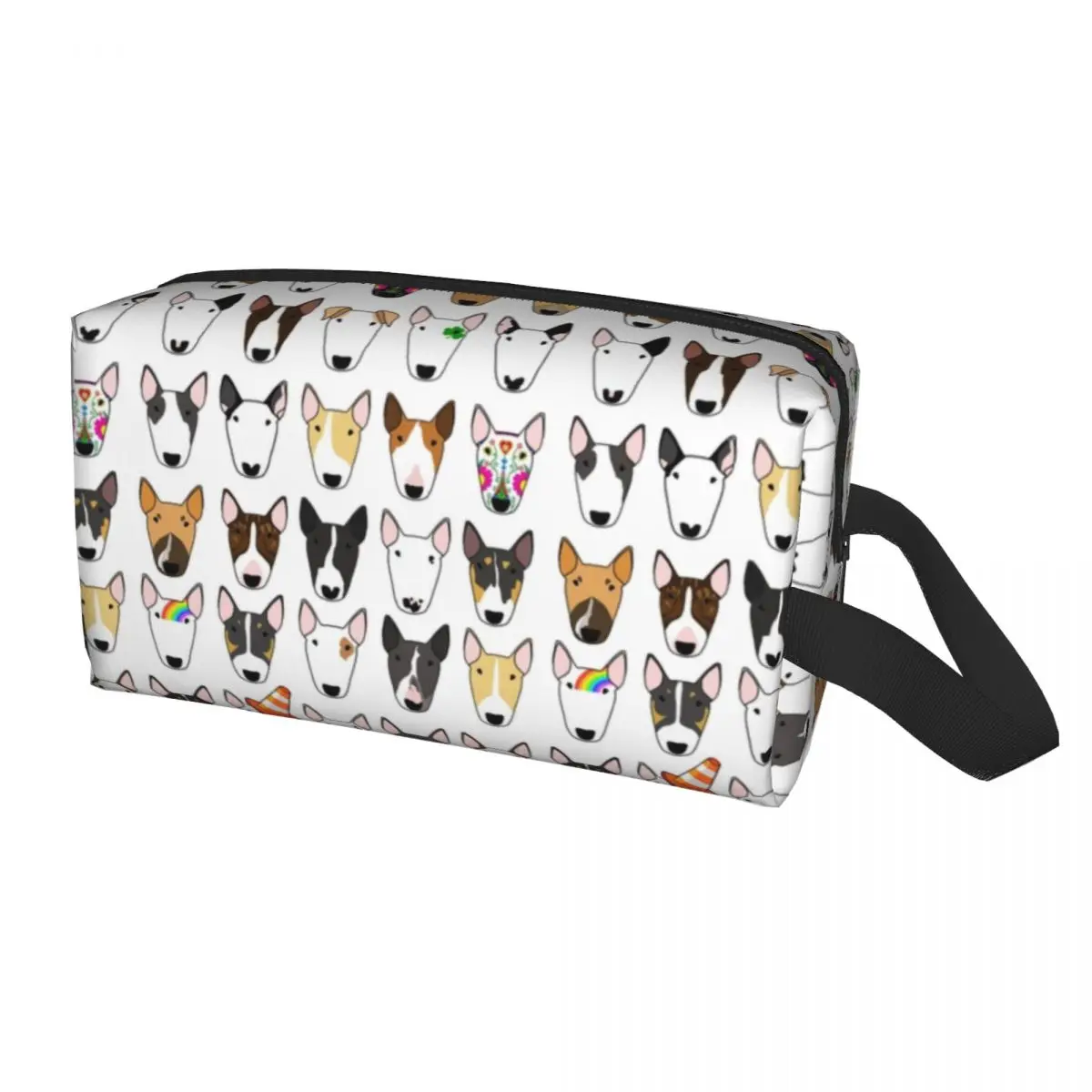 Borsa cosmetica personalizzata Multi Bull Repeat Fashion Big Capacity Dog Lover Bull Terrier custodia per il trucco borse da toilette per la conservazione della bellezza