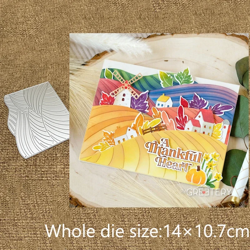 

Новый дизайн: металлические трафареты для вырезания, вырубные формы «Горные холмы и загород», вырубные элементы для скрапбукинга, для альбомов, бумажных открыток, тиснения