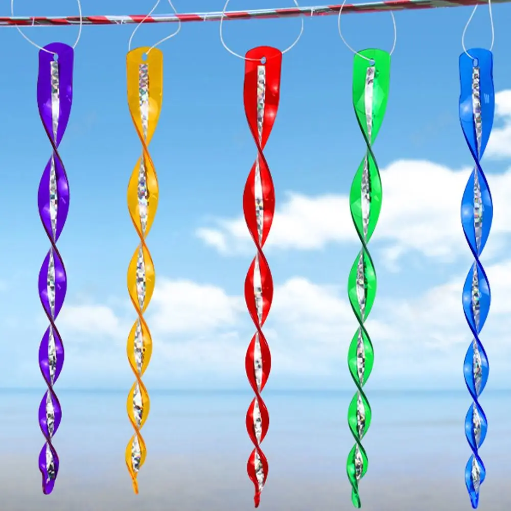 10pcs 360 Degree Rotation Bird Repellent Rods Reflective Wind Spiral Waterproof Bird Repeller Plastic 30CM Length