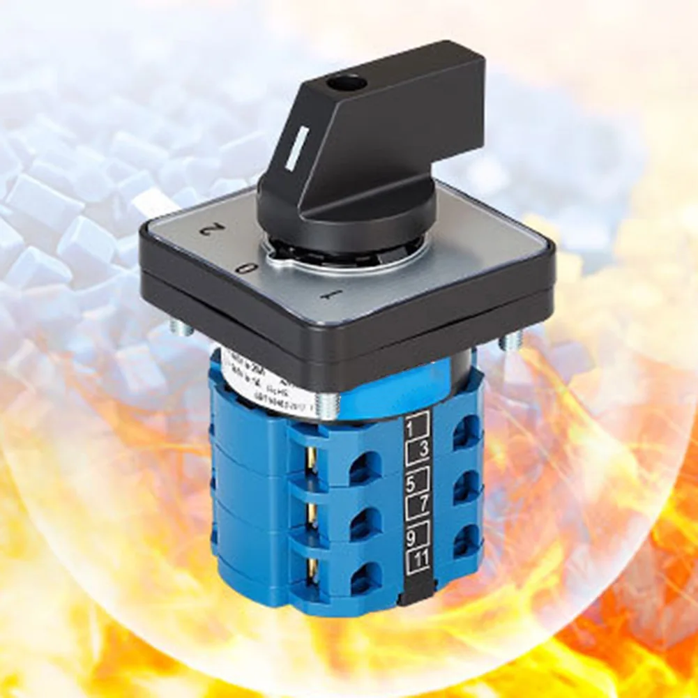 1pc SZW26-20/D303.3 Cam Changeover Switch 20A 1-0-2 3position 3-section OFF-ON Panel For Automation Equipment