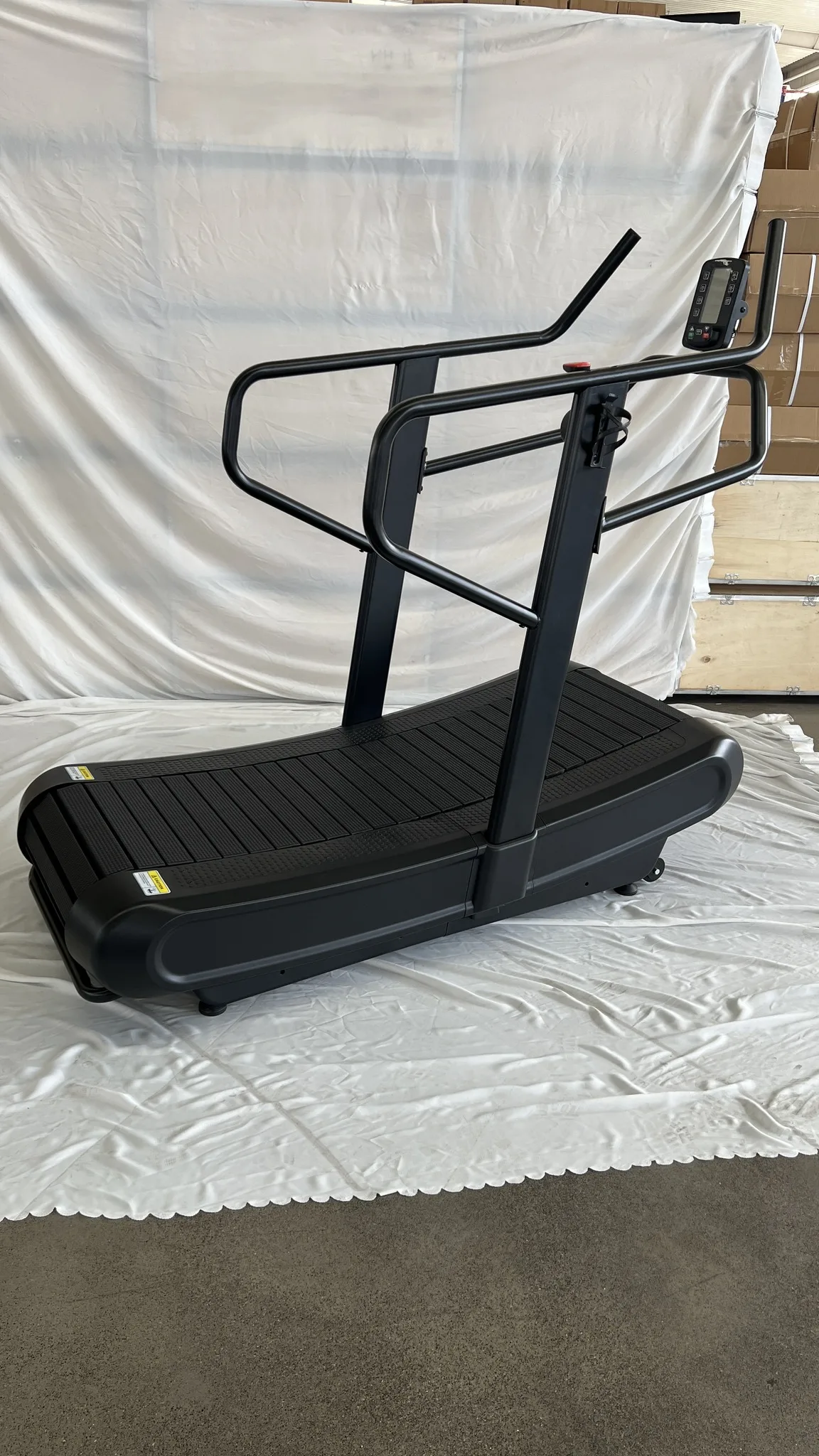 S Factory Gym Fitness Self Generating Running Machine Unpowered Commercial Curved Treadmill