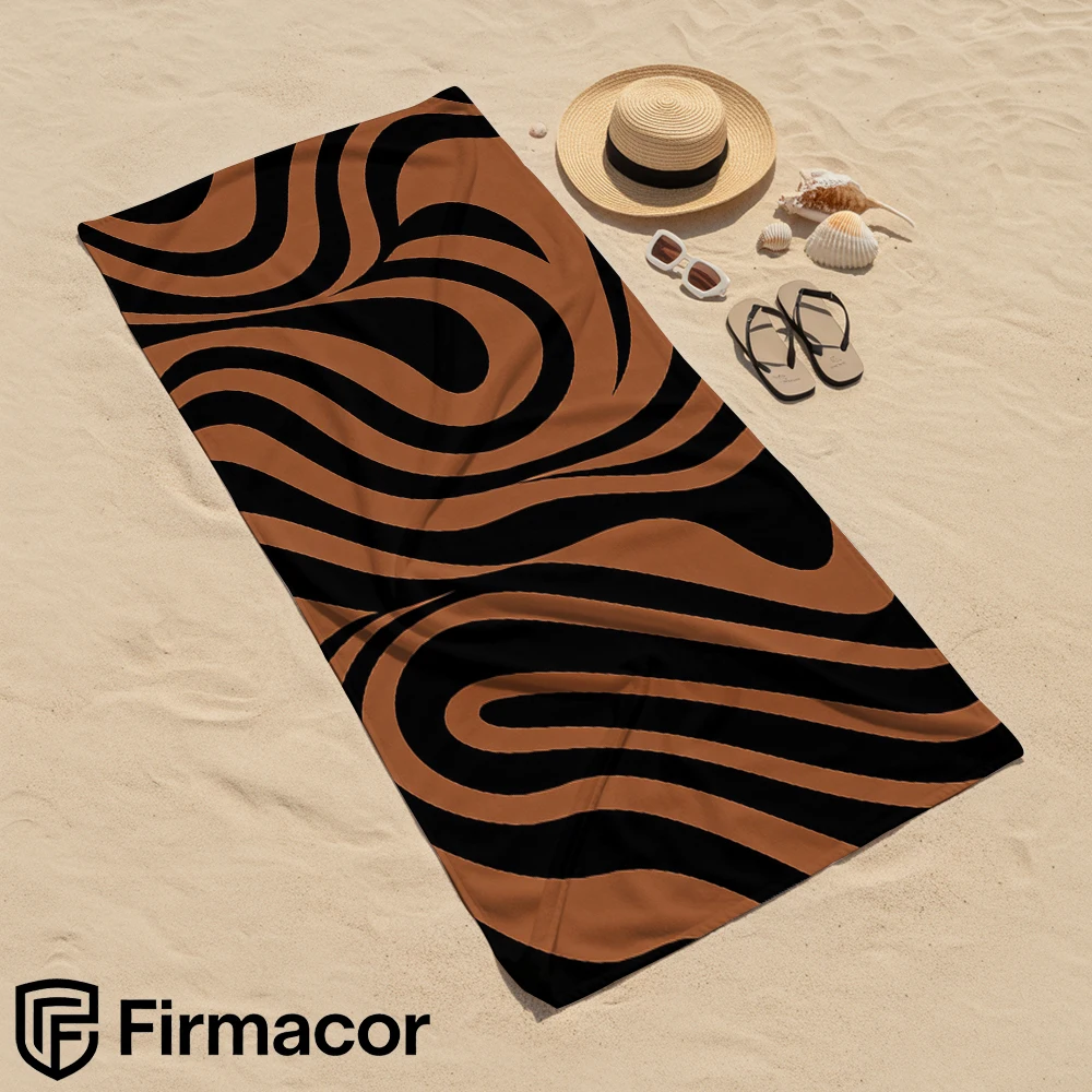 Retro Swirl Abstract Cartoon Anime Beach Towel Microfiber Quick Dry Super Absorbent Soft Bath Towel for Kids Adults Travel