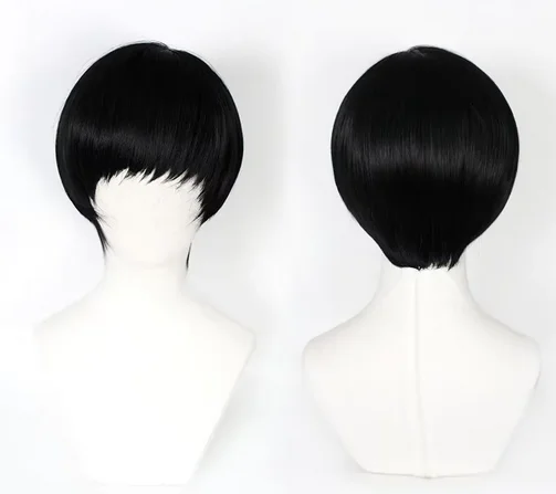 Mashle Wigs Anime Mashle Cosplay Wig Mashle: Magic and Muscles Magic Robe Halloween Role Play Black wig