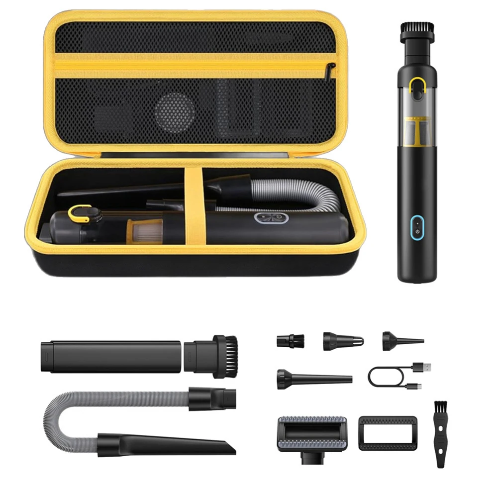 

Автомобильный вакуумный жесткий чехол, противоударный портативный чехол для переноски, ручная автомобильная вакуумная сумка с двойной молнией для хранения деталей Fanttik Slim V8/V10