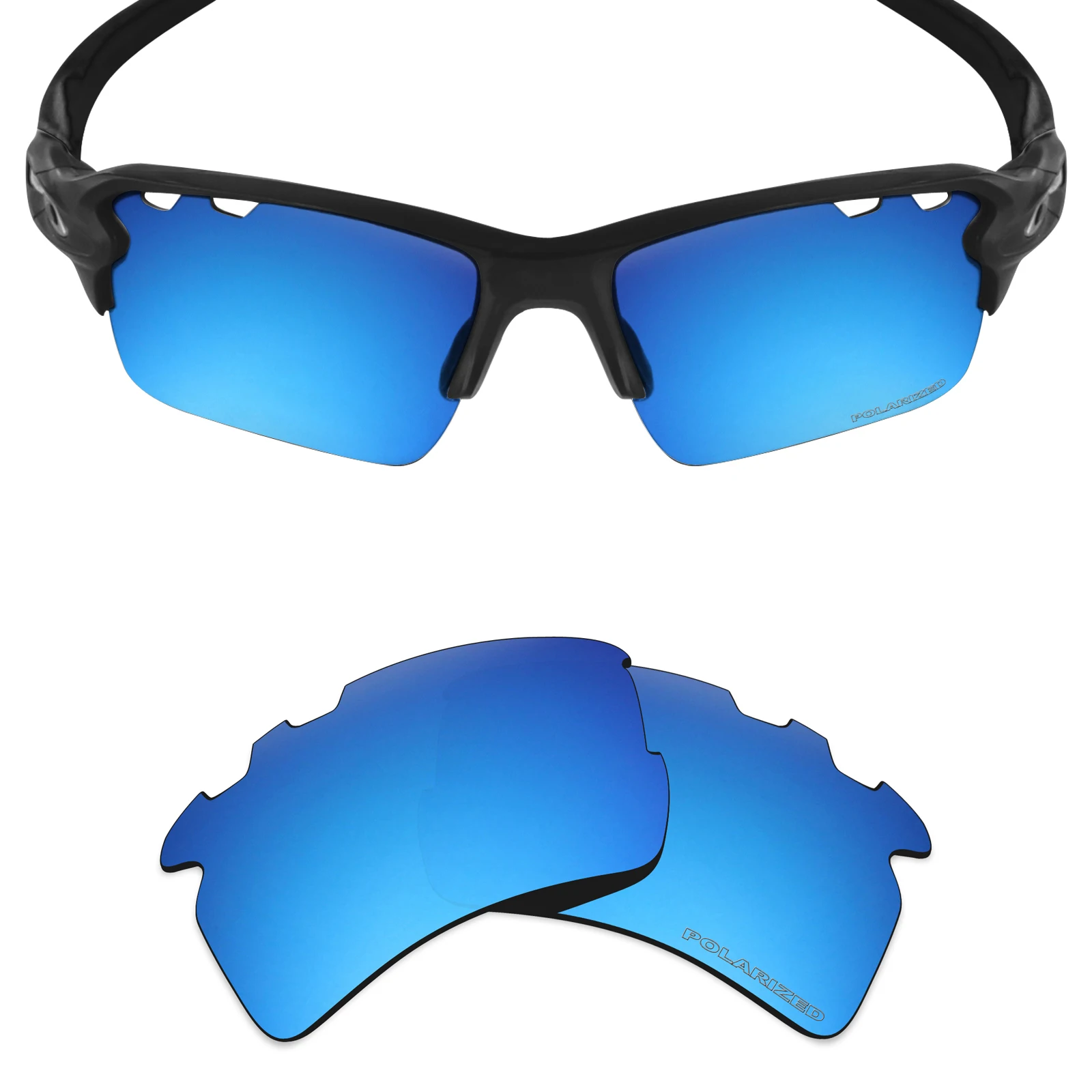 ezoptix123 Etched Anti-salt Polarized / Non-Polarized Lenses Replacement for Oakley Flak 2.0 XL Vented OO9188 - 59mm Sunglasses