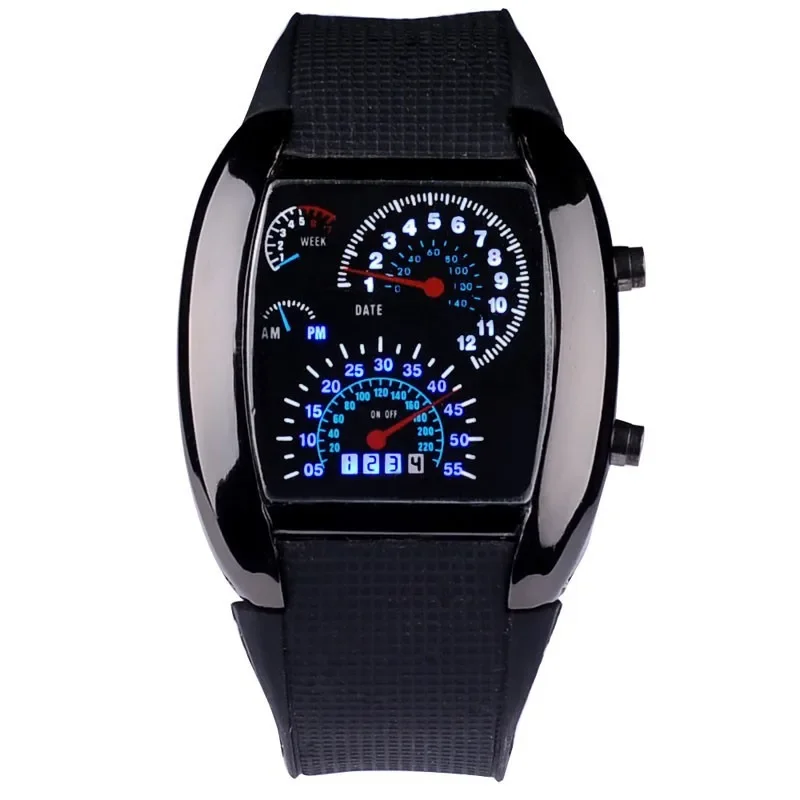 

Fashion Car Design Men Sports Watches Led Digital Watches Men Electronic Watches Men Silicone relogio masculino Erkek Kol Saati