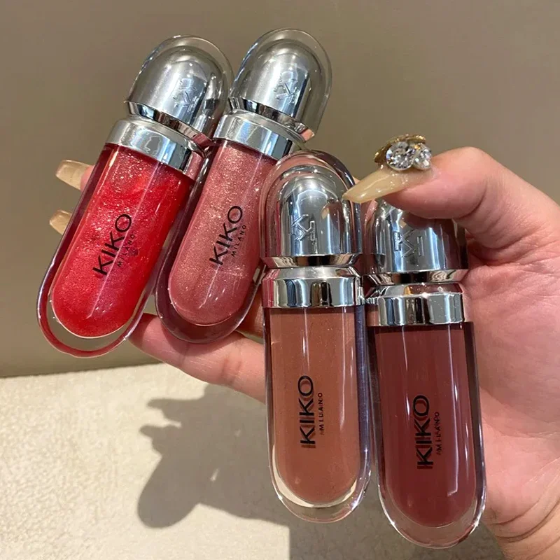 KIKO Liquid Lip Gloss Glaze Transparent Lip Gloss Mirror Lipstick Nourishing Glossy Full Lips Not Fading Milk Tea Paste Makeup