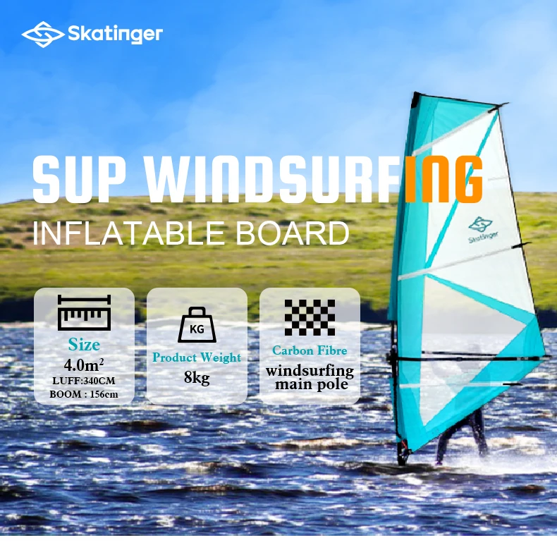 Skatinger  Dropshipping Windsurfing Board Inflatable Wind sup Sail Hard Sail for Beginning