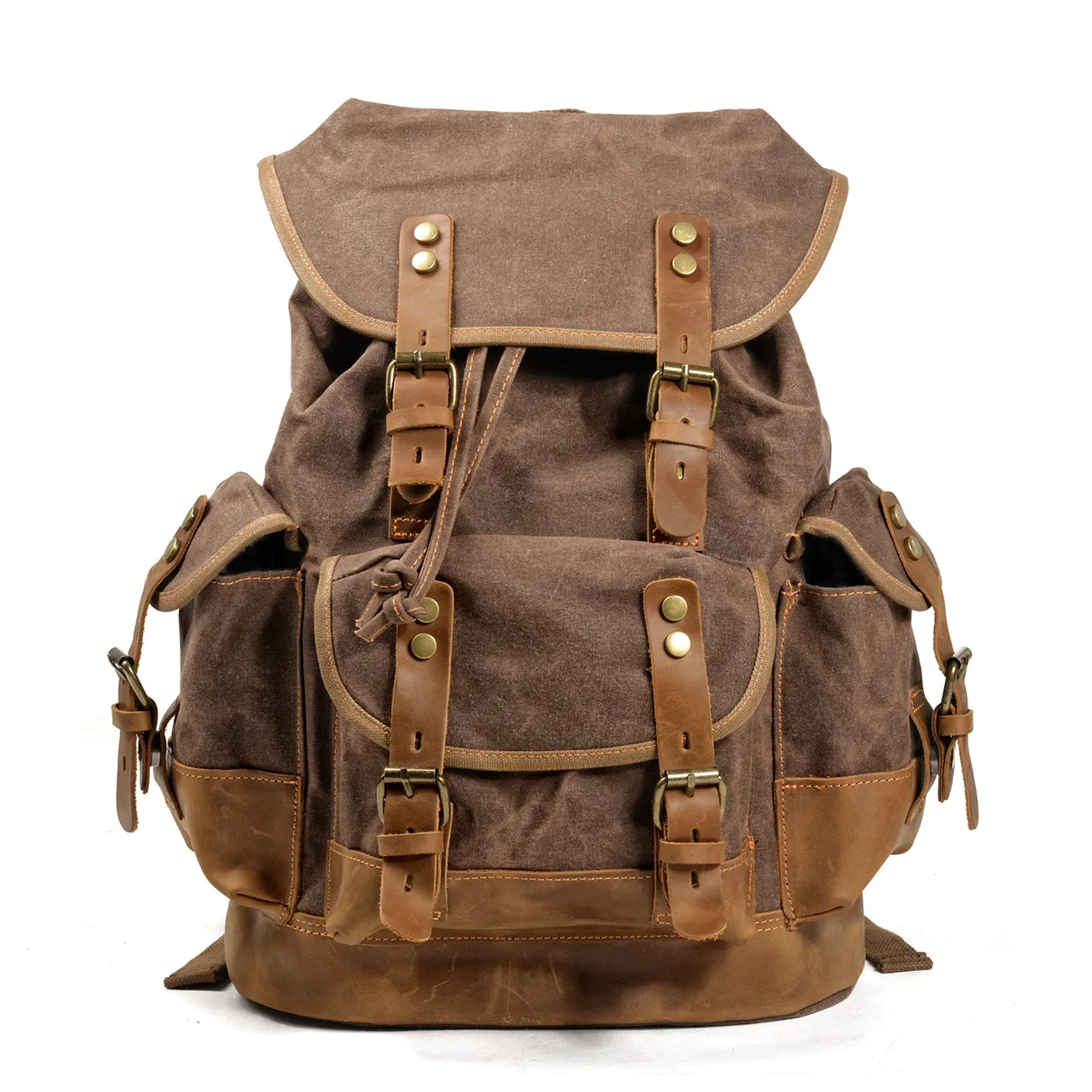

Waterproof Waxed Canvas Backpack Men Backpacks Leisure Rucksack Travel School Bag Laptop Bagpack men vintage shoulder bookbags