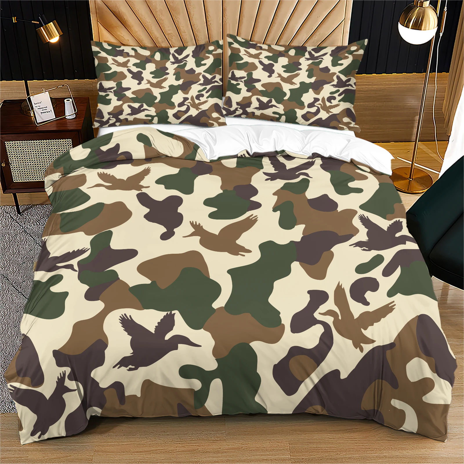 Camo Pattern Set - Juego de Funda de Edredón de
