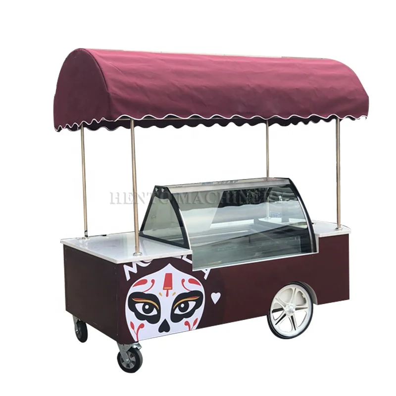 High Quality Tricycle Ice Cream Cart / Popsicle Ice Cream Cart / Ice Cream Display Counter