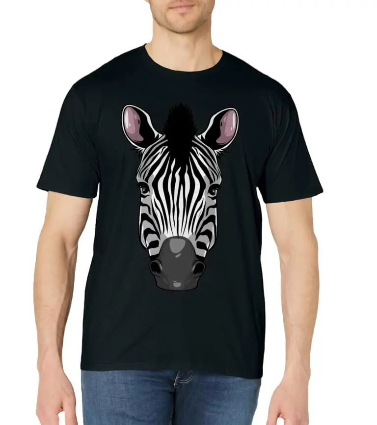 Funny Zebra Print Designs For Men Women Stripe Equine Safari T-Shirt