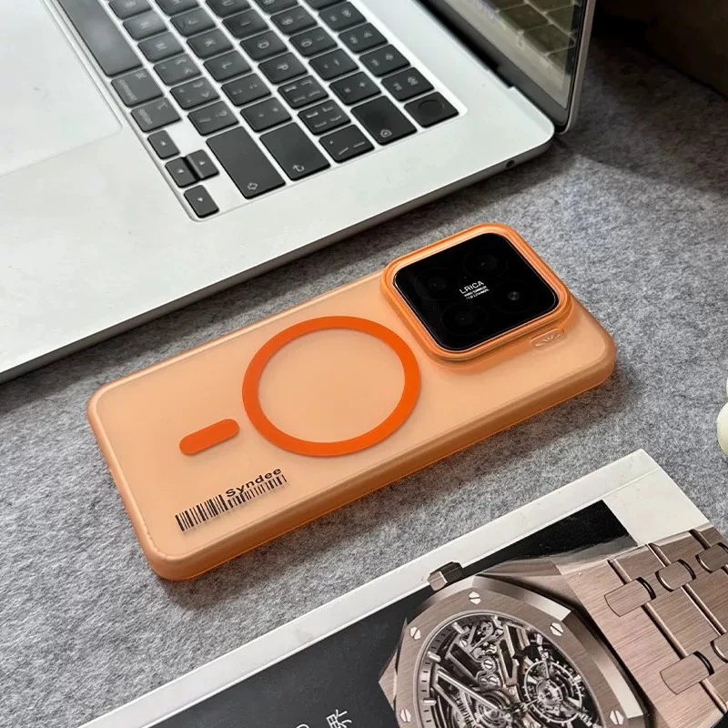 Capa Magnética Translúcida Premium com Acabamento Fosco para Xiaomi 17T Pro 15 14 13 Pro, Proteção à Prova de Choque com Carregamento Sem Fio