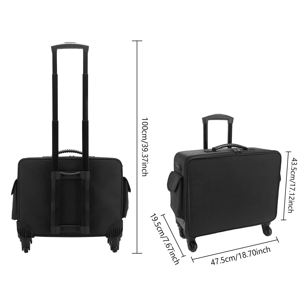 Travel Necessary Waterproof High-capacity New Barber Cosmetic Case for Beauty Brush Makeup Bag With Rolling Outgoing Tools Trunk