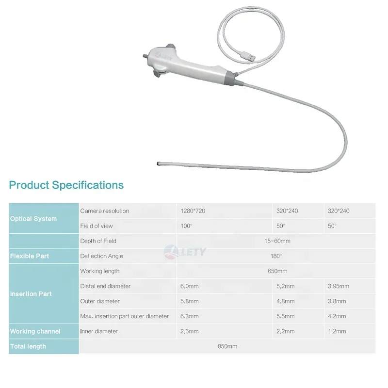 Flexible Disposable bronchoscope Digital Bronchus Single-Use Endoscope Laryngoscope Medical ENT