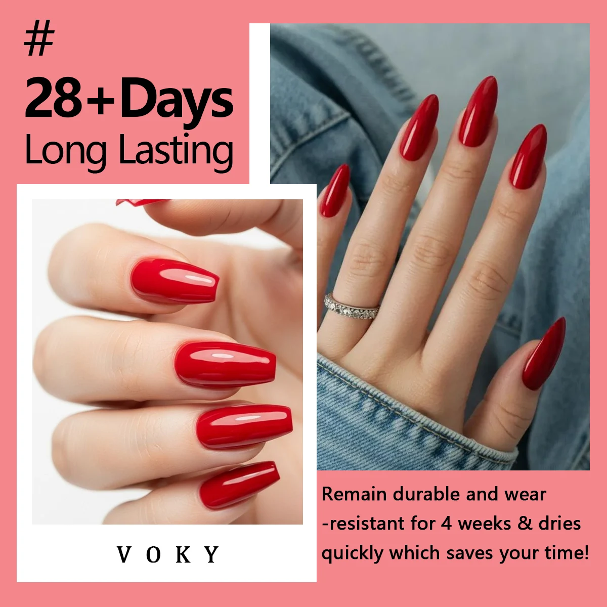 Pegamento para uñas semipermanente VOKY de 8 ml, pegamento para quitar uñas LED para salón de uñas, esmalte de uñas para mujer, productos para el cuidado de las uñas, esmalte de uñas en gel